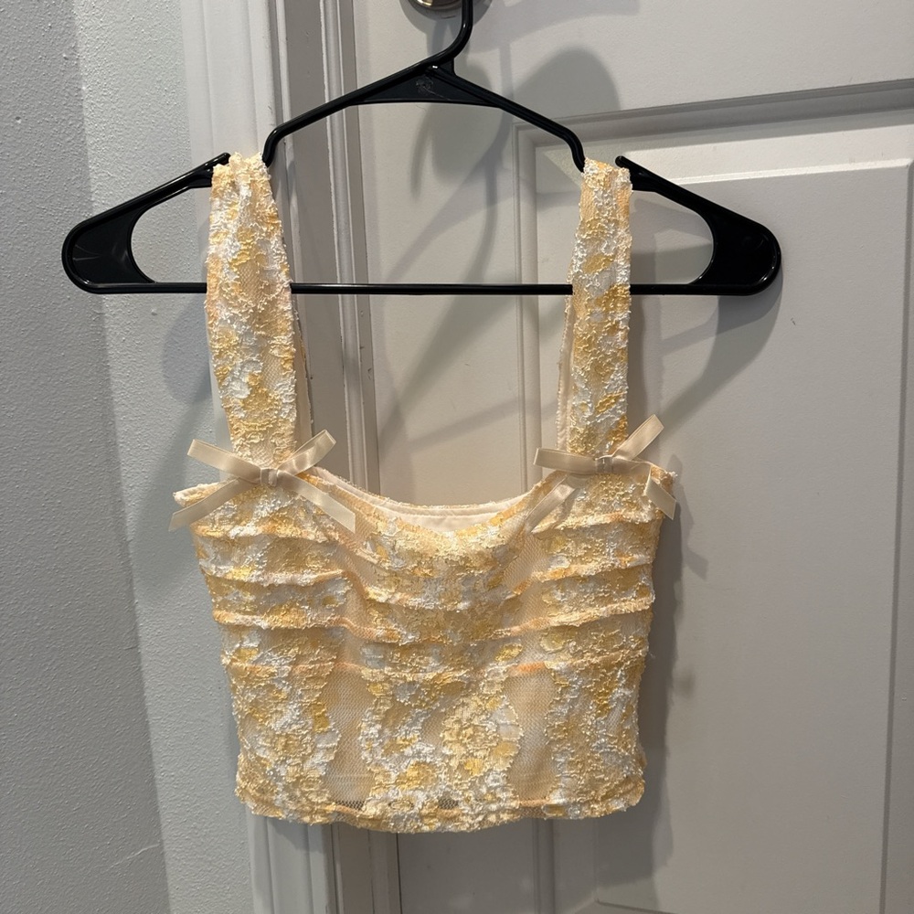 Yellow Lace Top